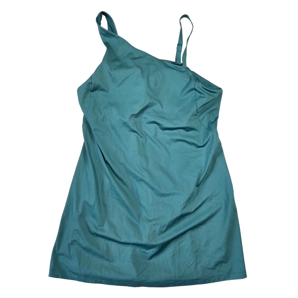 Avia Womens Asymmetrical Activewear Dress Teal Green Large 12-14 Built-in Bra